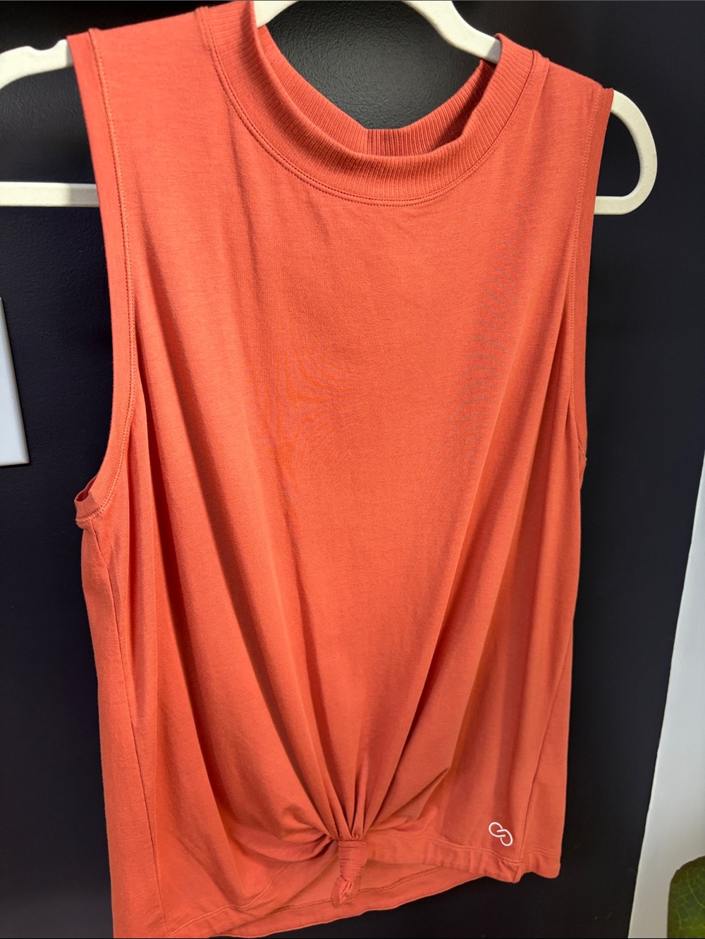 CALIA Classic Knot-Front Sleeveless Top - TERRA COTTA TILE